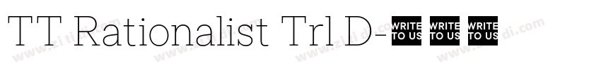 TT Rationalist Trl D字体转换